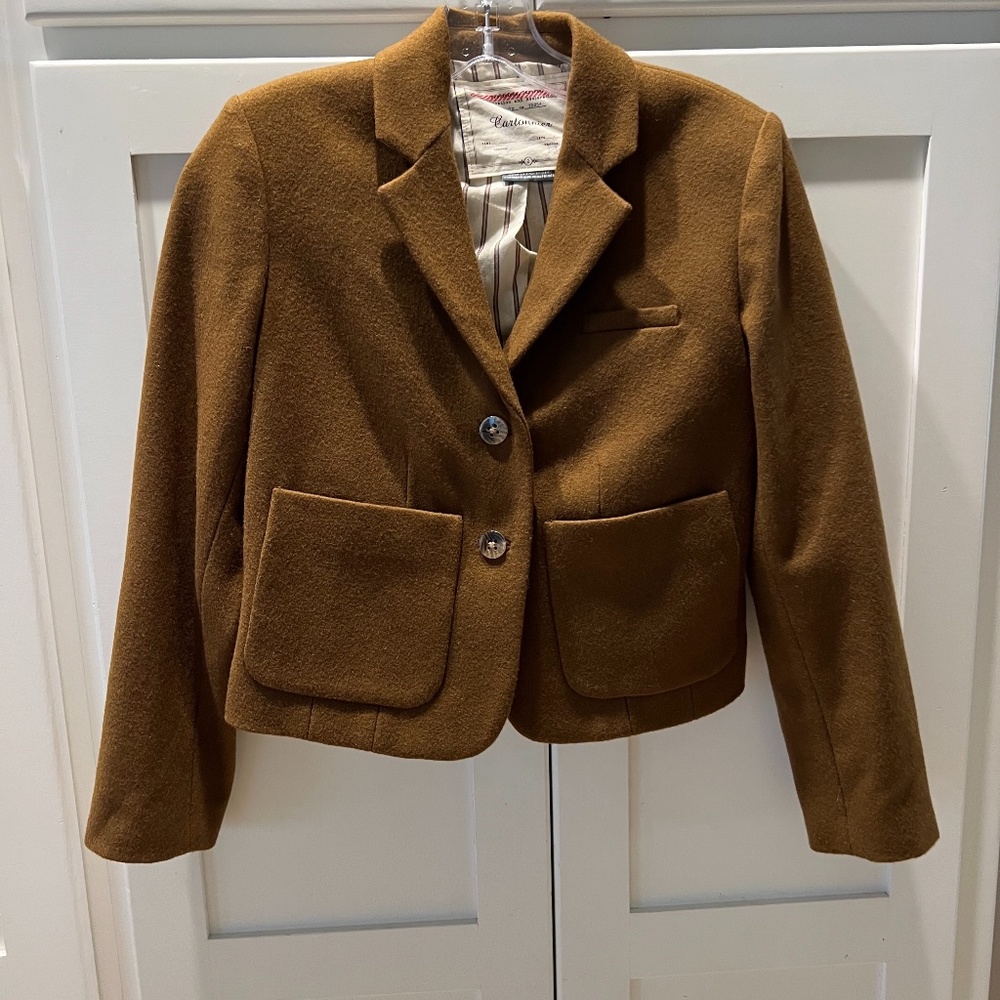Cartonnier Cropped Wool Blazer, Size 2